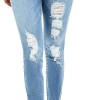 Women's Ripped Boyfriend Jeans Stretch Skinny Jean Trendy Distressed Straight Leg Jeans with Holes