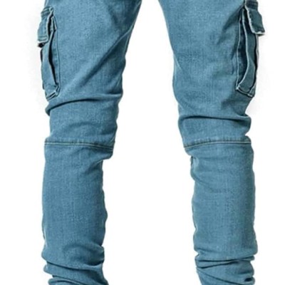 Men's Slim Fit Stretch Jeans Ripped Skinny Jeans for Men, Distressed Straight Leg Fashion Comfort Flex Waist Pants