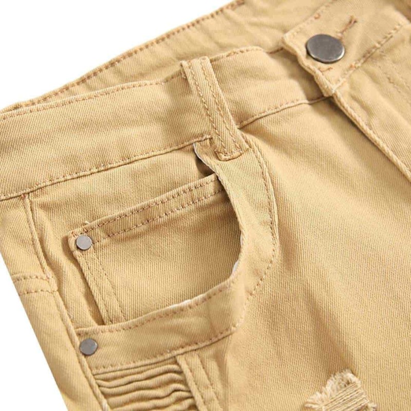 Men's Slim Fit Jeans Ripped Skinny Jeans for Men, Fashion Biker Jeans Stretch Moto Cargo Denim Pants