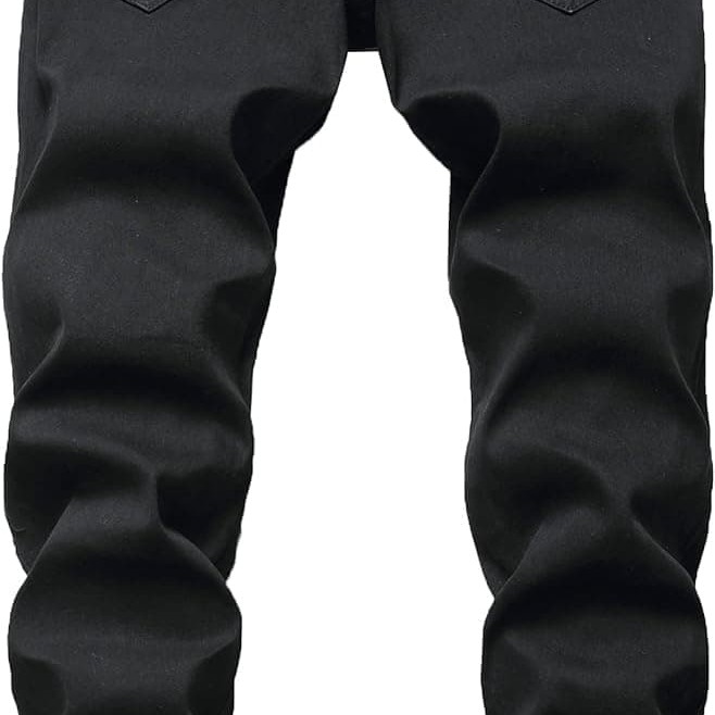 Men's Slim Fit Jeans Ripped Skinny Jeans, Fashion Biker Jeans Stretch Moto Cargo Denim Pants