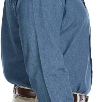 Men's Denim Shirt Long Sleeve Button Up Shirt Fit Casual Jeans Shirts