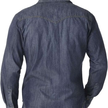 Men's Retro Two Pocket Long Sleeve Snap Shirt