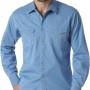 Men's Retro Two Pocket Long Sleeve Snap Shirt