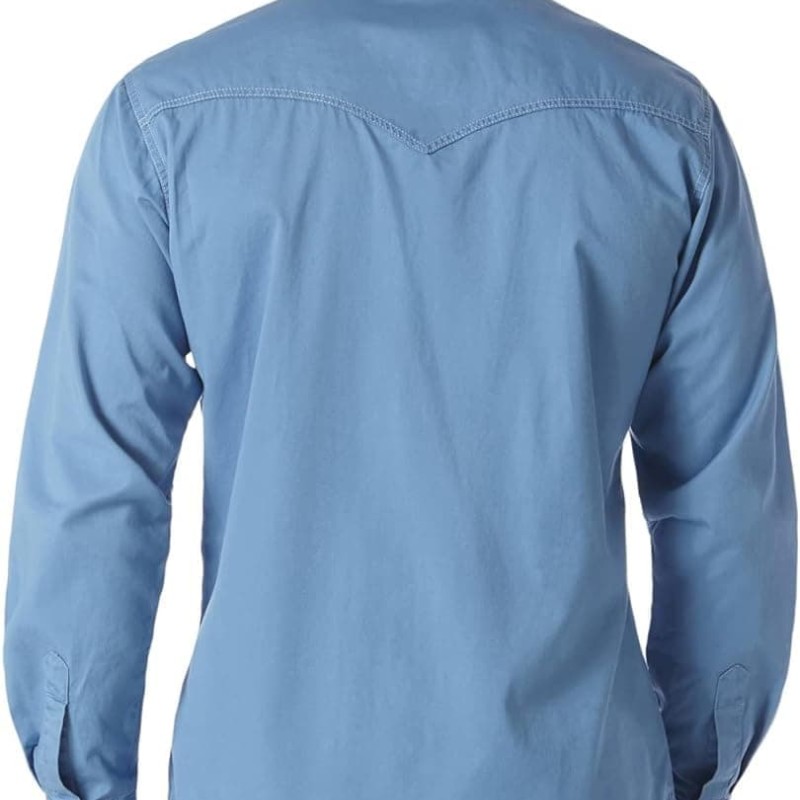 Men's Retro Two Pocket Long Sleeve Snap Shirt