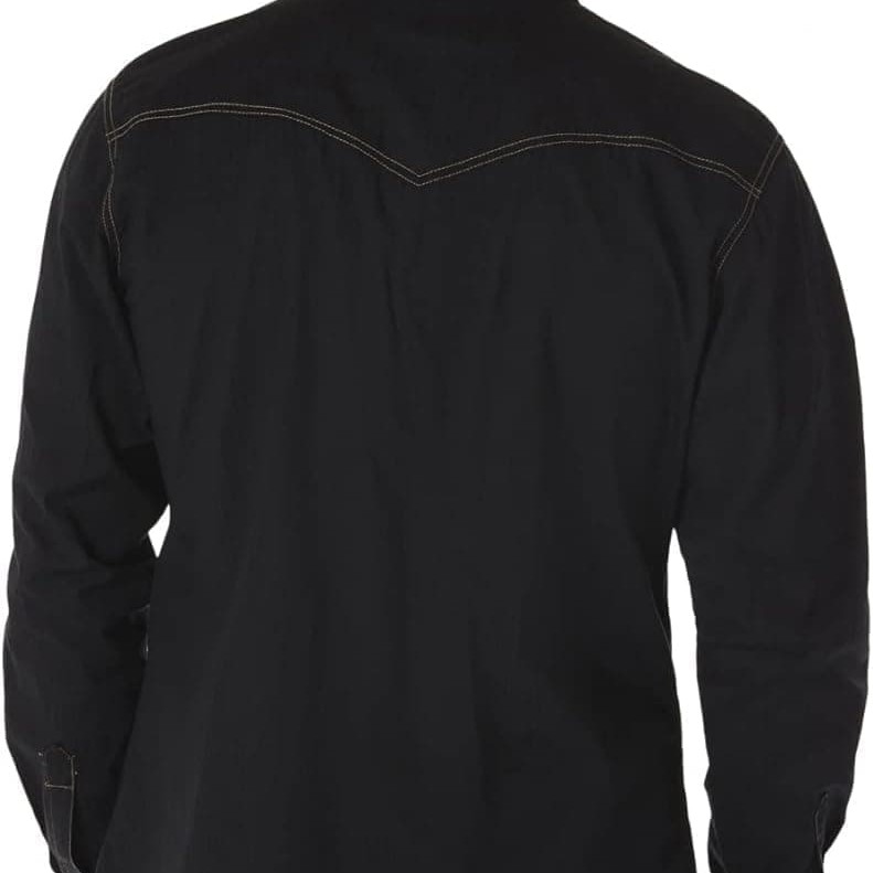 Men's Retro Two Pocket Long Sleeve Snap Shirt